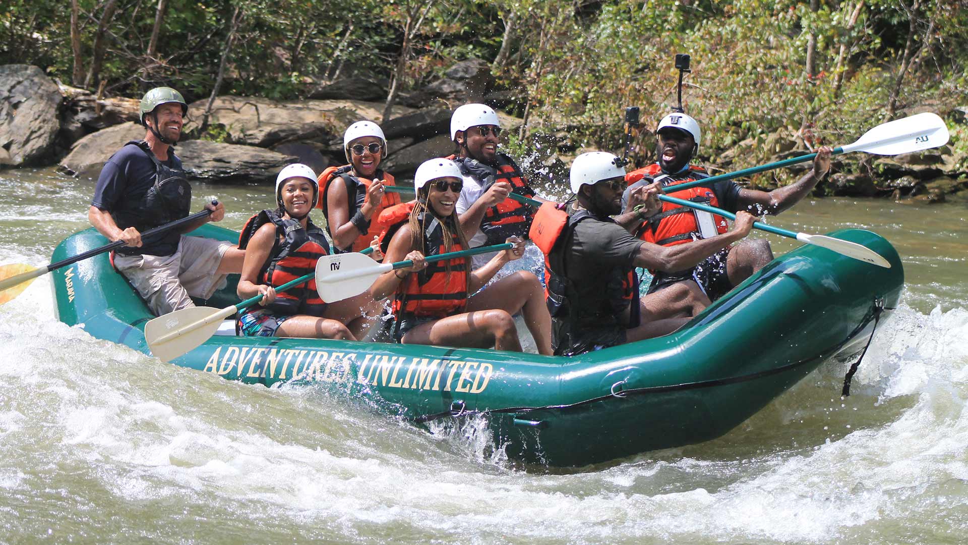 Adventures Unlimited white water rafting down the Ocoee River