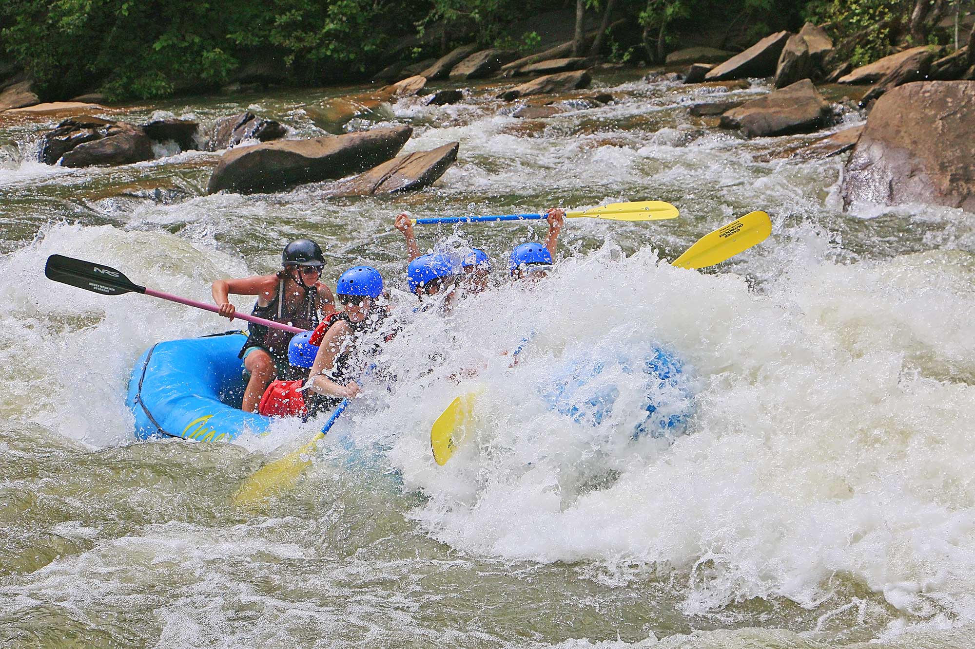 white water rafters on the Ocoee River