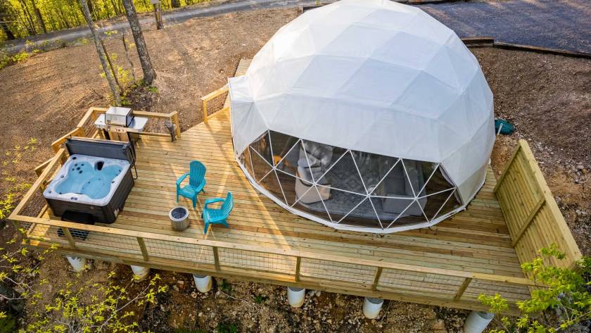glamping dome near Nashville Tennessee