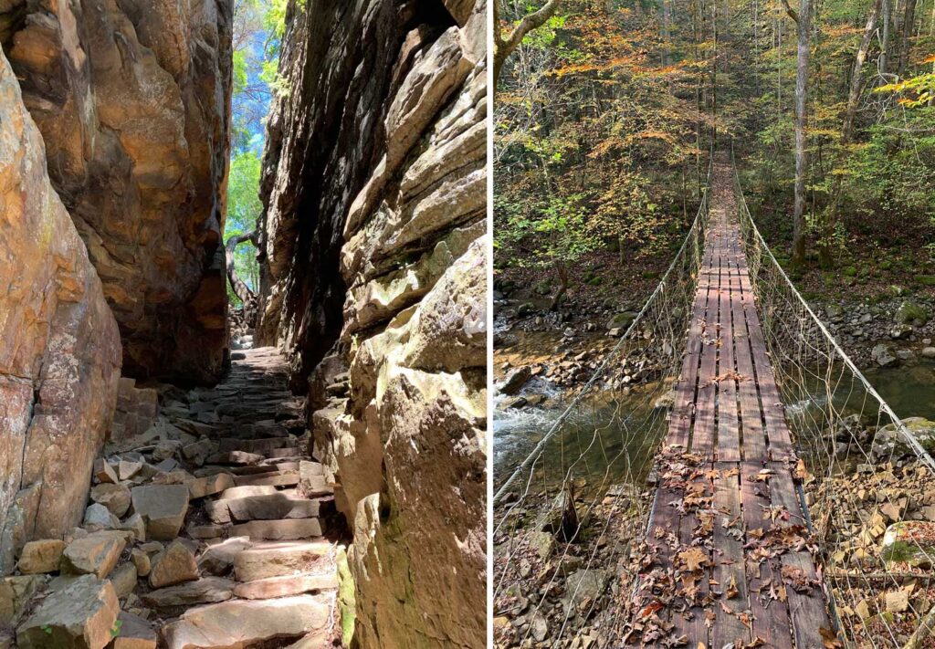 Steps through the Stone Door in Savage Gulf Tennessee